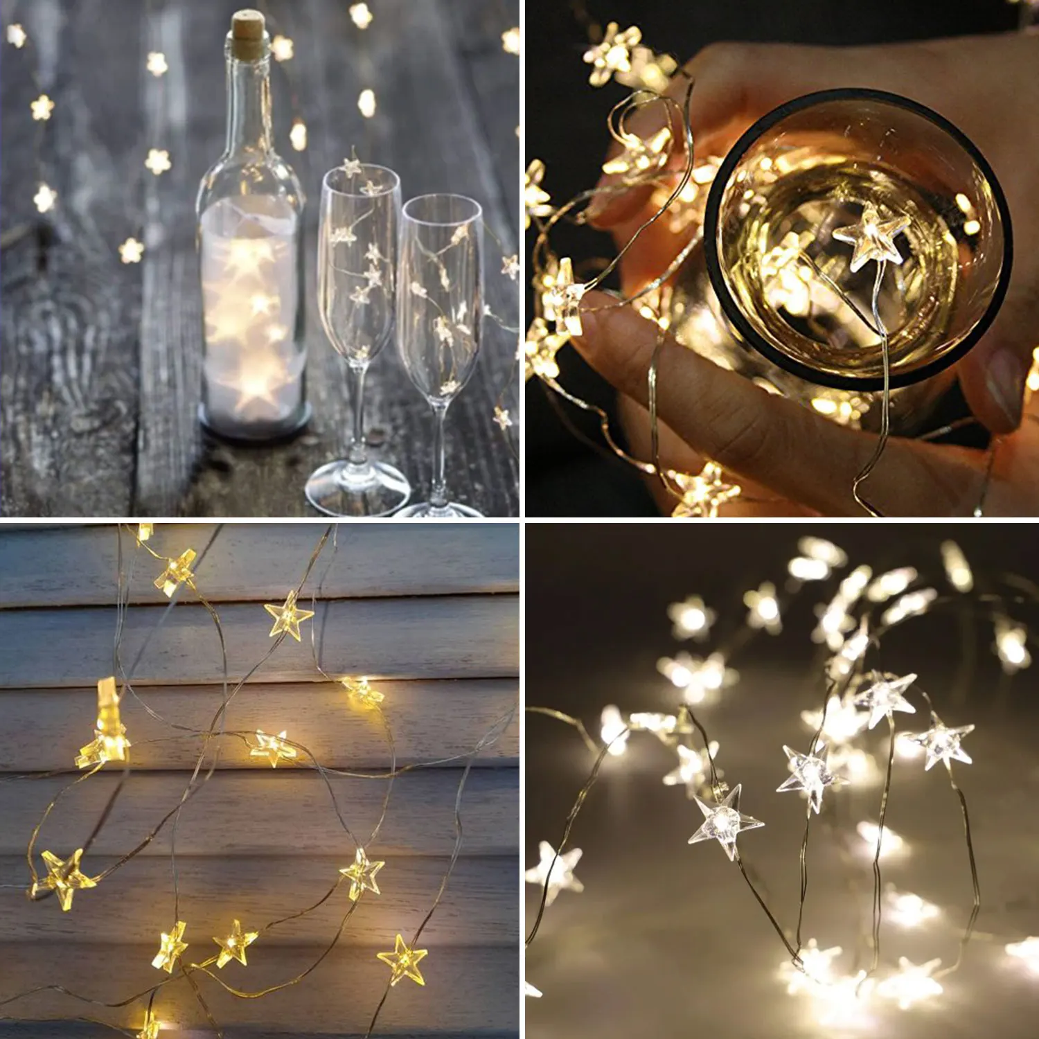 60 Leds Star String Lights USB Battery Powered LED fairy Light Chrismas Decoration Garden Garlands indoor Wedding Birthday Party