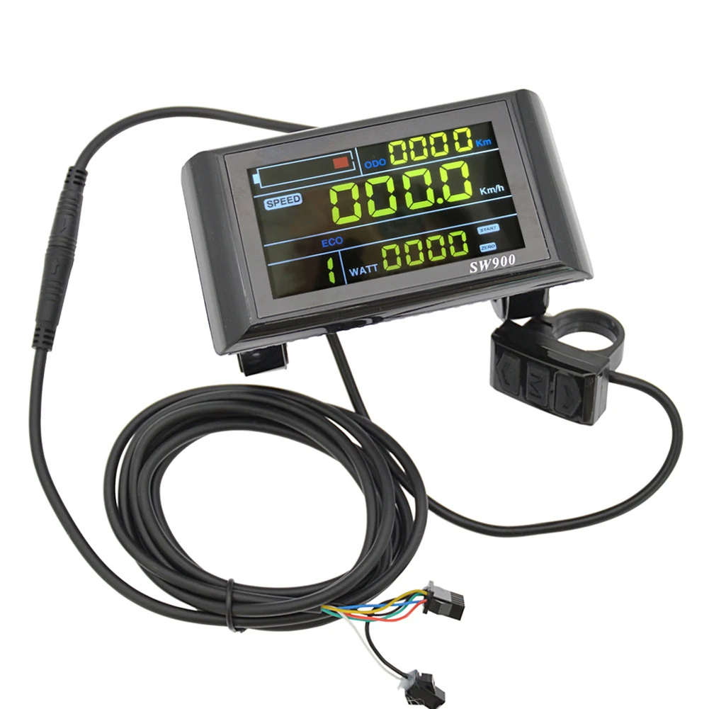 E-Bike Sw900 Lcd Display Colorato Pannello Di Controllo 24-60V Bicicletta Elettrica Scooter Riding Speed Time Power Charge Bike Display