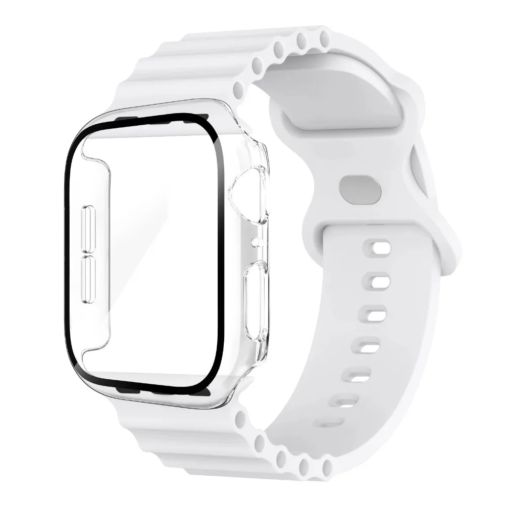 Premium Glass Case with Silicone Band - Stylish Protective Bracelet