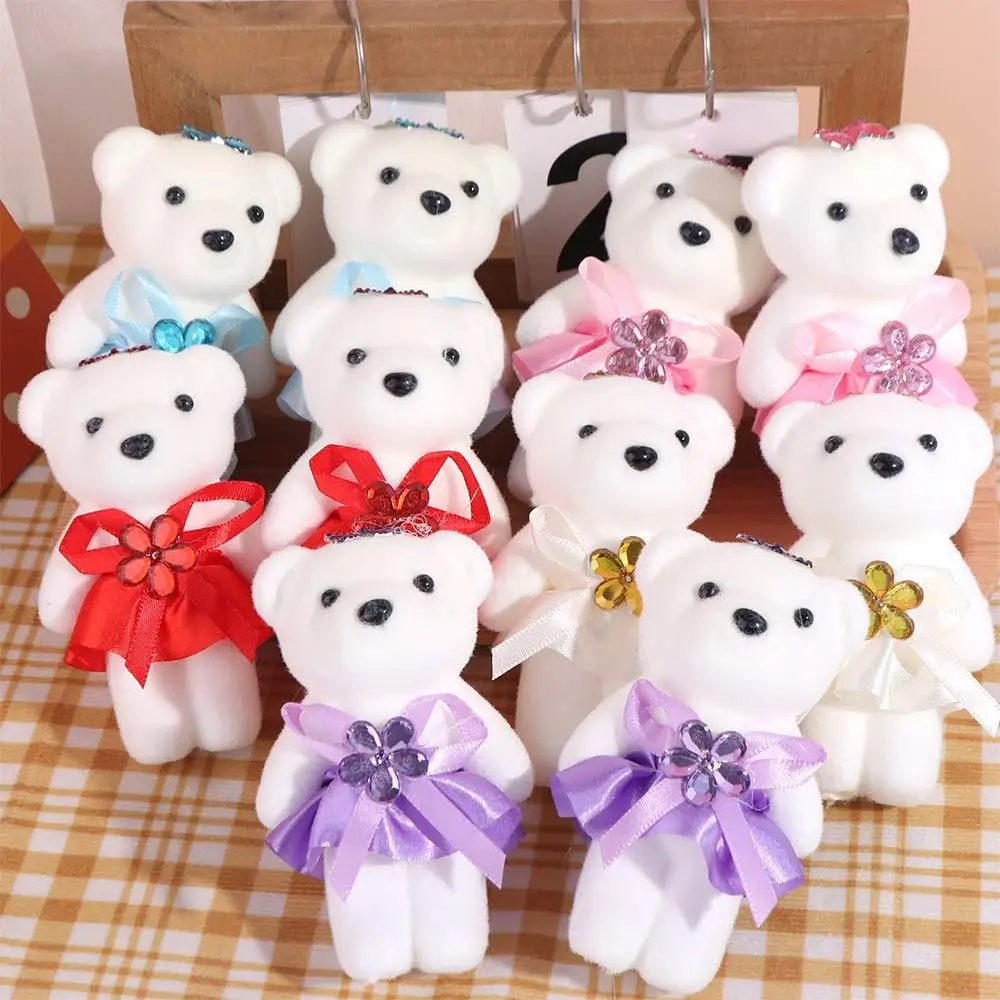 10pcs/set Foam Bear Bear Plush Foam Toys Plush Doll Cartoon Mini Bear Flower Bouquet 10cm DIY Cartoon Bouquet Doll