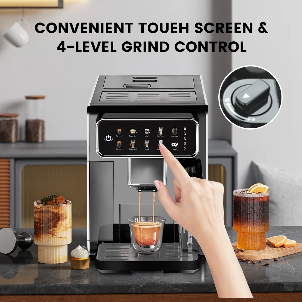 ماكينة إسبريسو أوتوماتيكية Mcilpoog AM7203: 7 أنوا...