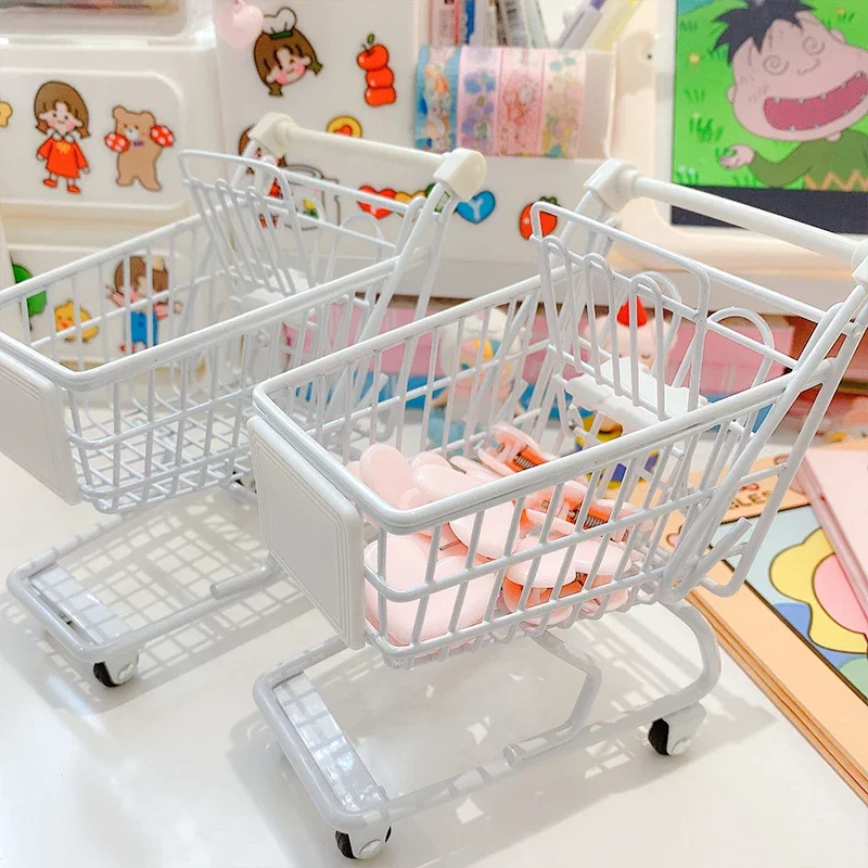 Miniature Shopping Cart Toy – Perfect for Pretend Play and Kids' Room Decor
