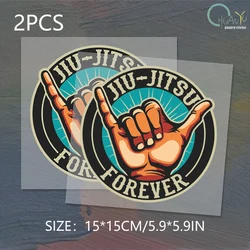 Brazilian Jiu Jitsu Vinyl Bumper Sticker - Creative Decal for Cars, Cups, Laptops, Coolers, and Tumblers (C288A2 2pcs)