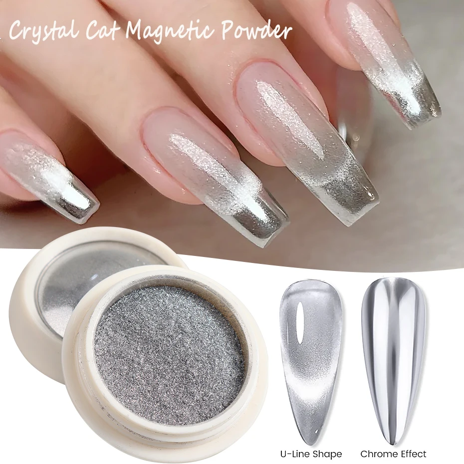 Aurora Cat Magnetic Nail Powder Chrome Pigment Metallic Rubbing Dust Chameleon Effect Nail Art Glitter Manicure Decoration nail powder nail pigment nail glitter nail decoration nail decorations