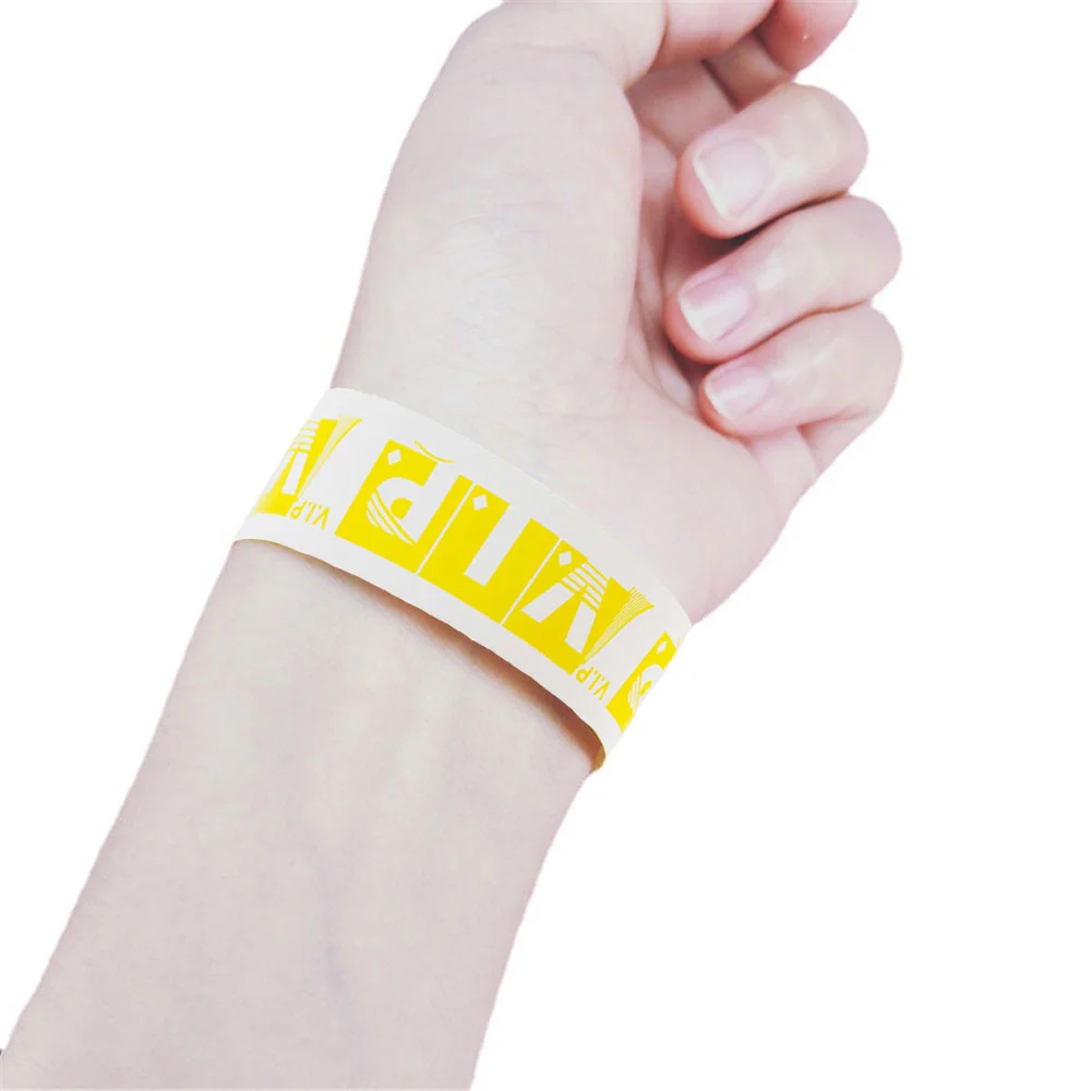 100/200pcs Party Paper Bracelet Synthetic Paper Plastic Wristbands Sticky Wristband Painting Pattern Party Wristbands Waterproof Paper Wristbands Cloth Wristbands