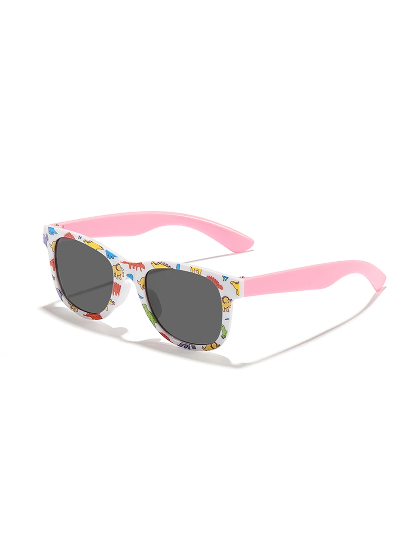 1 piece of girls 4-10Y color square frame trendy fashion glasses and 1 piece of colored glasses chain