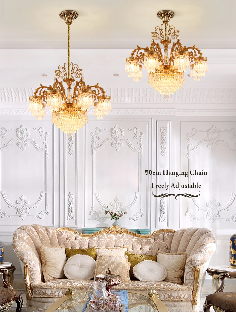 Description Picture 4 of itemVictoria Solid Brass Hanging Light Fixture Pendants Raindrop Crystal Glass Prism Chandelier Lamp