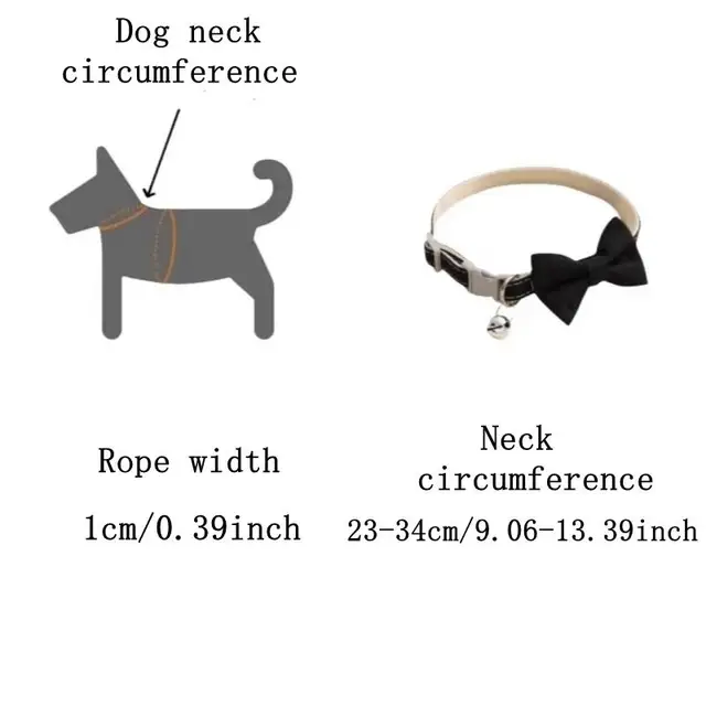 Bow Collar Solid Color Bowknot Puppy Chihuahua Adjustable Cats Accessories Safety Bell Tie Bow Buckle Pets with Collar New 6