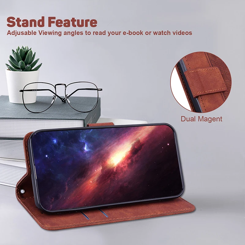 Premium Flip Leather Magnetic Case - Stylish and Durable Protection