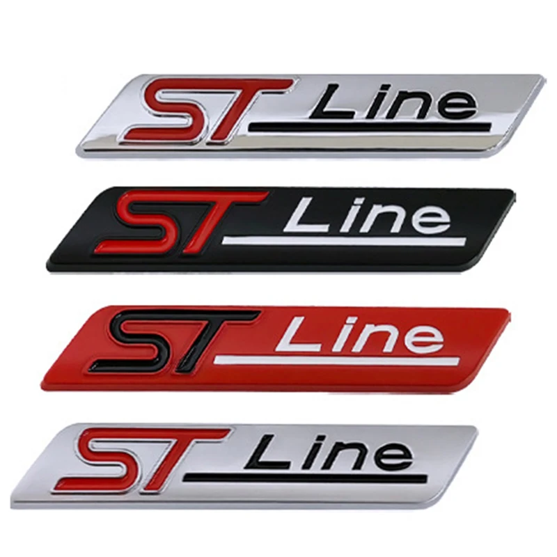 Metal ST Line Sticker Car Fender Emblem For Ford Focus Mk4 MK3