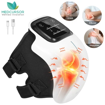 Medcursor Electric Heating Massage Knee Pad Wireless Heated Knee Massager Temperature Hot Compress Vibration Massage 1