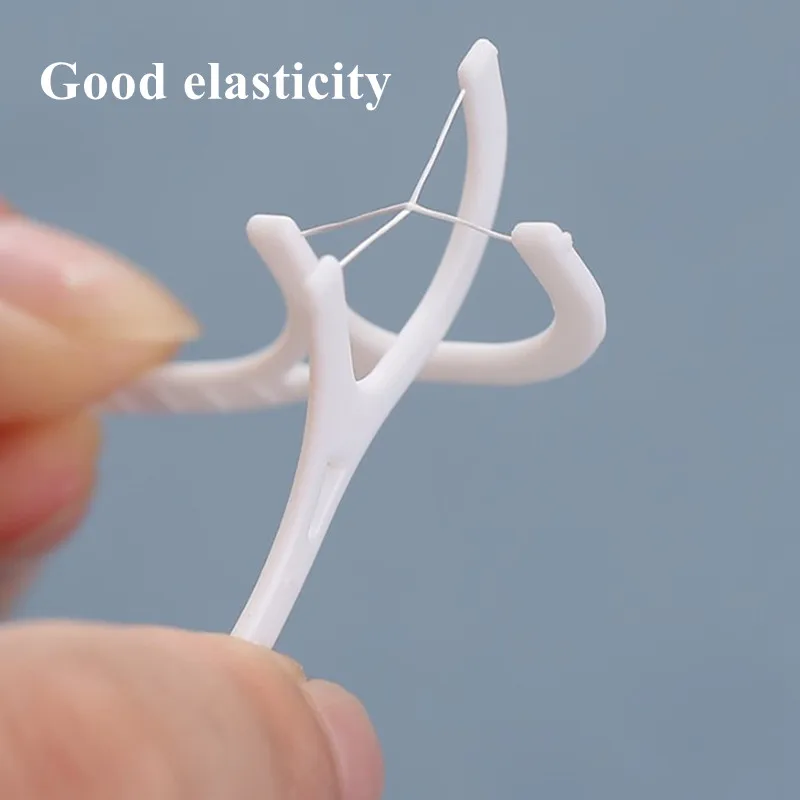50Pcs/box Dental Floss Flosser Picks Toothpicks Teeth Stick Tooth Cleaning Interdental Brush Dental Floss Pick Oral Hygiene Care