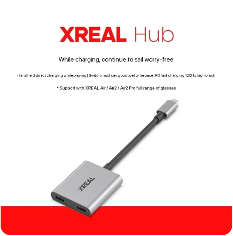 XREAL Hub 120hz 2IN1 USB-C PD Adapter szybkiego ładowania