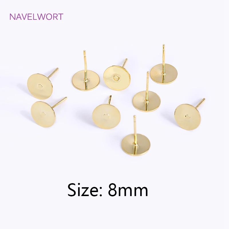 18K gold plated-8 mm