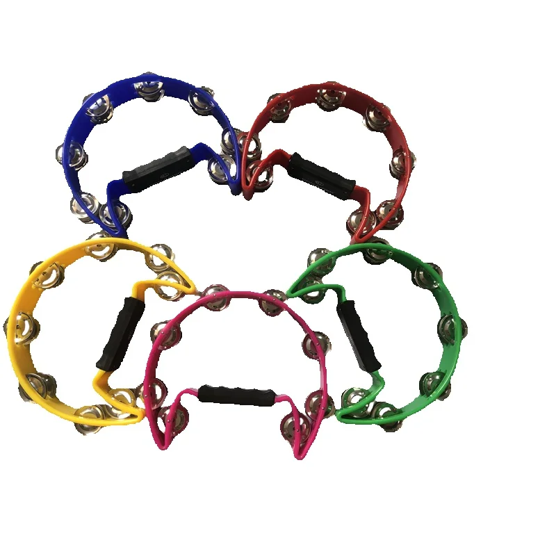Hand Bell Orff Tambourine Layer Tambourine Five Colors Percussion Instrument Kids Musical Gift Educational Toys Party