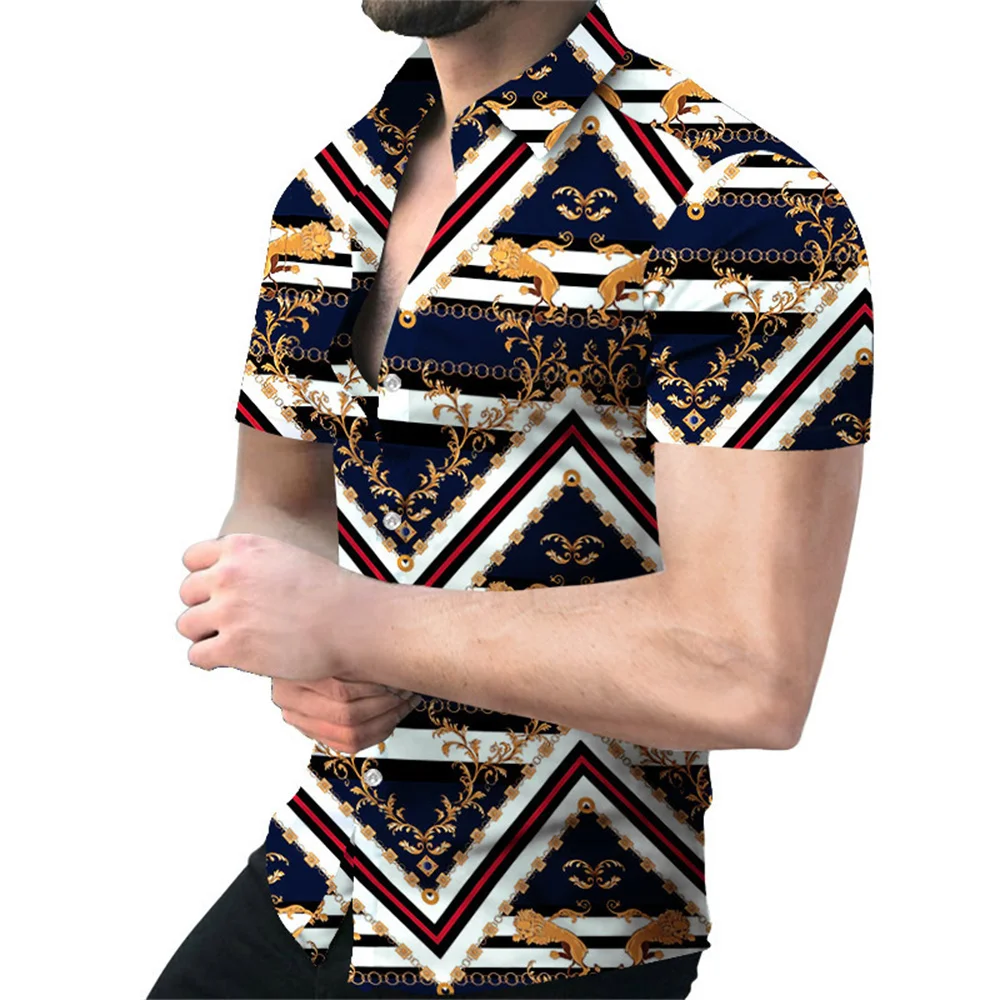 Men's Check Shirts 2024 Summer Cool Casual 3d Print Hawaii Beach Shirts Lapel Short Sleeve Shirt Street Tops Men Women Clothes 2