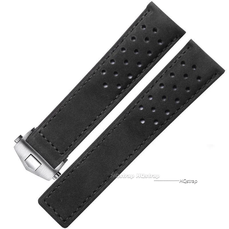 Elegant Frosted Cowhide Leather Wristband - Universal 20/22mm Watch Strap Accessory