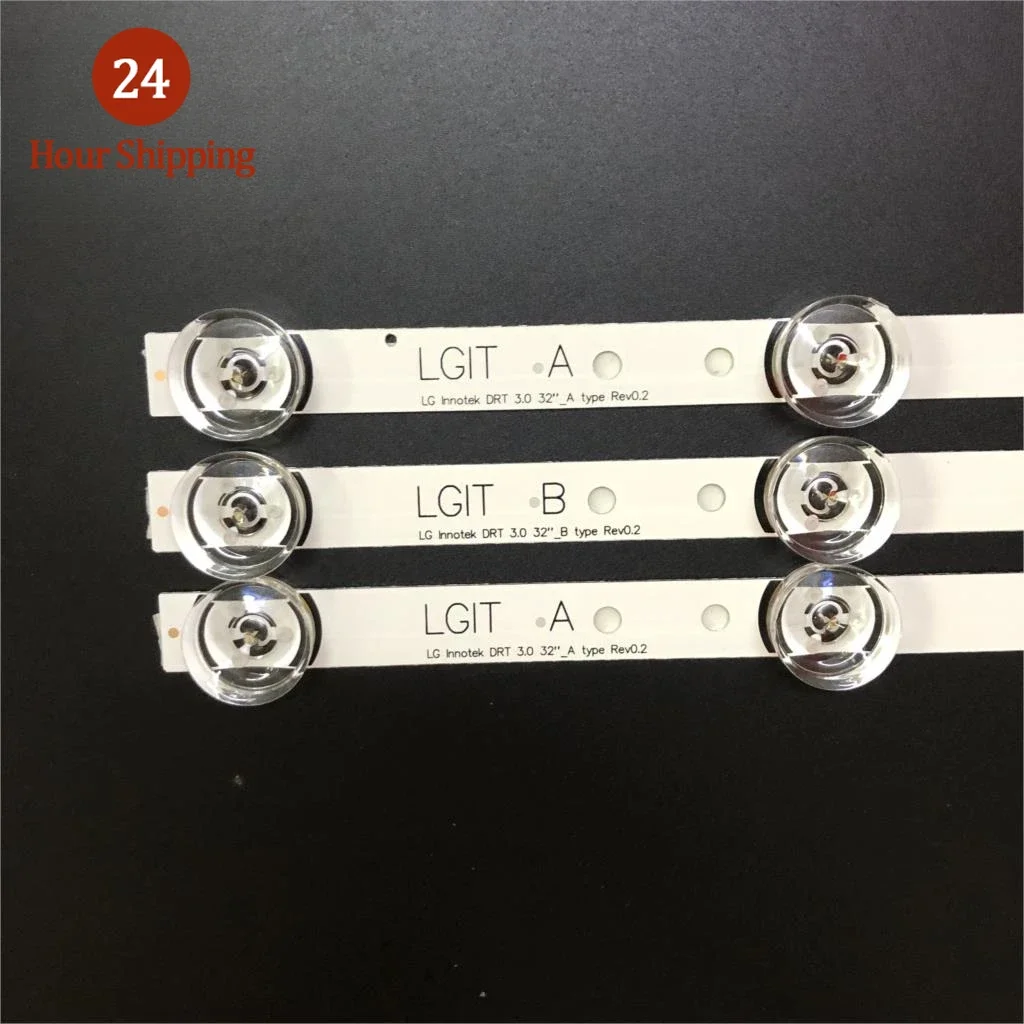 

Светодиодная лента для подсветки телевизора LG, лента с 6 светодиодами для ТВ LG 32 дюйма 32MB25VQ, 6916l-1974A, 6916l-1981A, lv320DUE, 32LF580V, 32LB5610, Innotek DRT 3.0, 32 32LB582V