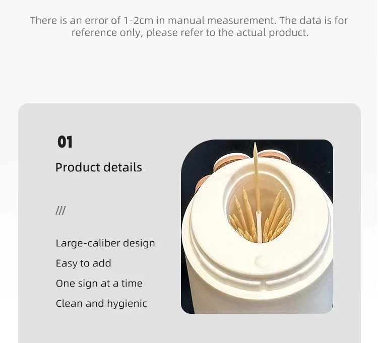 Description Picture 4 of itemNew Funny Toothpick Holder Press Type Auto Dispenser Luxury Toothpick Storage Container Box Living Dining Room Home Decorations