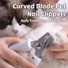 Curved Blade Pet Nail Clippers – Large & Small Sizes with Comfort-Grip Handle, Safe Trimming Tool for Big Dogs and Cats Grooming