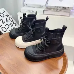 2023 Spring and Autumn Children's Breathable Knitted Socks and Boots Boys and Girls Fashion Elastic High Top Single Boot