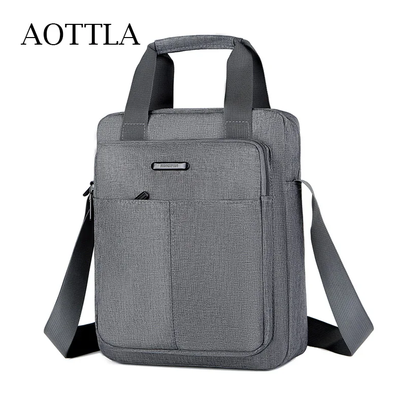 AOTTLA вместительная мужская деловая сумка, многофункциональная водонепроницаемая сумка через плечо для мужчин, мужской портфель