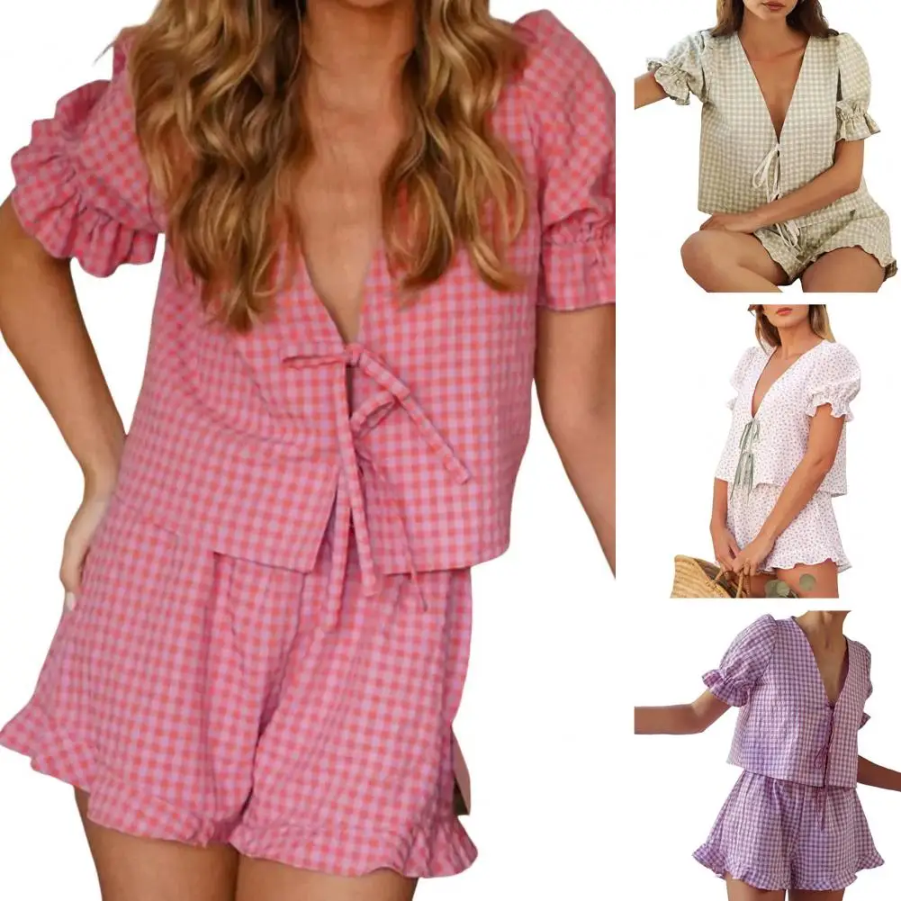 

2 шт./комплект, женский эластичный костюм с рукавами-фонариками и бантом