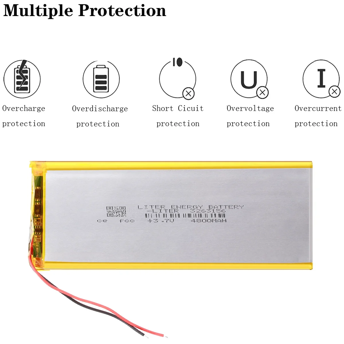 3263156 tablet battery Rechargeable batteries 3.7V 4800MAH 3263156 Polymer lithium ion / Li-ion battery for tablet pc