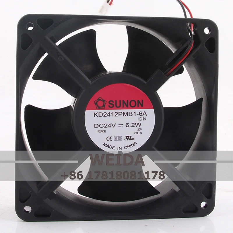 

Case Fan Dual Ball Bearing for SUNON/KENJUN KD2412PMB1-6A 120*120*38MM 24V 6.2W 12038 Cooling Fan