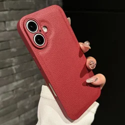 Luxury Chic Leather Matte Silicone Phone Case - Shockproof Silver Gold Wine Red Cover - iPhone 12 Pro (WineRed)