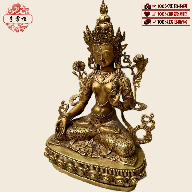 Li shopkeeper Nepali tantric Tibetan pure copper White Tara Buddha Guanyin Bodhisattva mother ornaments postage. 3