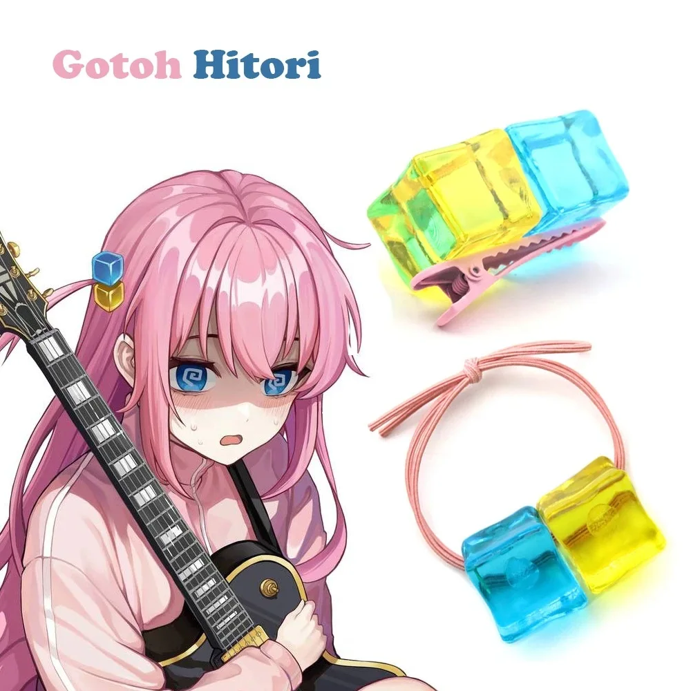 

Аниме Bocchi the Rock! Hitori готовая квадратная шпилька для волос, синие и желтые волосы, аксессуары для косплея, реквизит для девушек и женщин, женский подарок