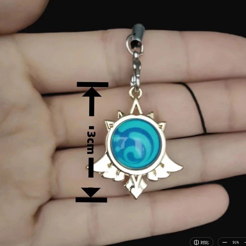 Game Hanging Decoration Genshin Impact Vision Luminous 7 Element Weapons Eye Of Original God Pendant Home Cosplay Ornament Gifts