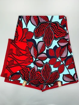 2024 New Hot Sale African Wax Fabric Cotton Material Nigerian Ankara Block Prints Batik High Quality Sewing Cloth 1