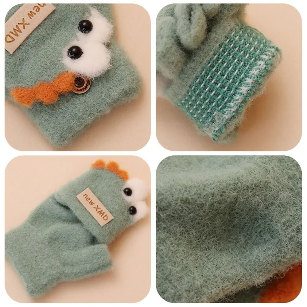 Cartoon Autumn Winter Gloves Cold Proof Windproof Kids Knitted Gloves Hand Warmer Thickened