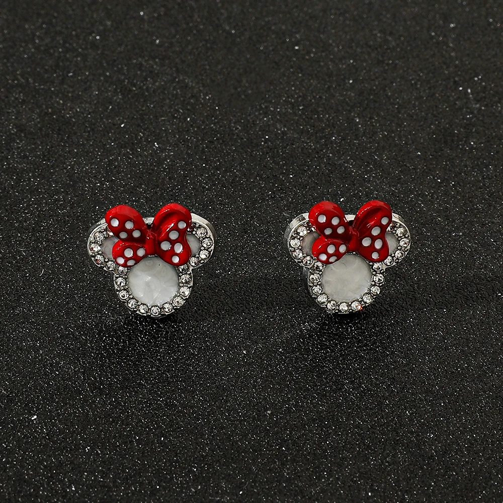 Mickey  Minnie Mouse Earrings - Cute Cartoon Jewelry for Girls