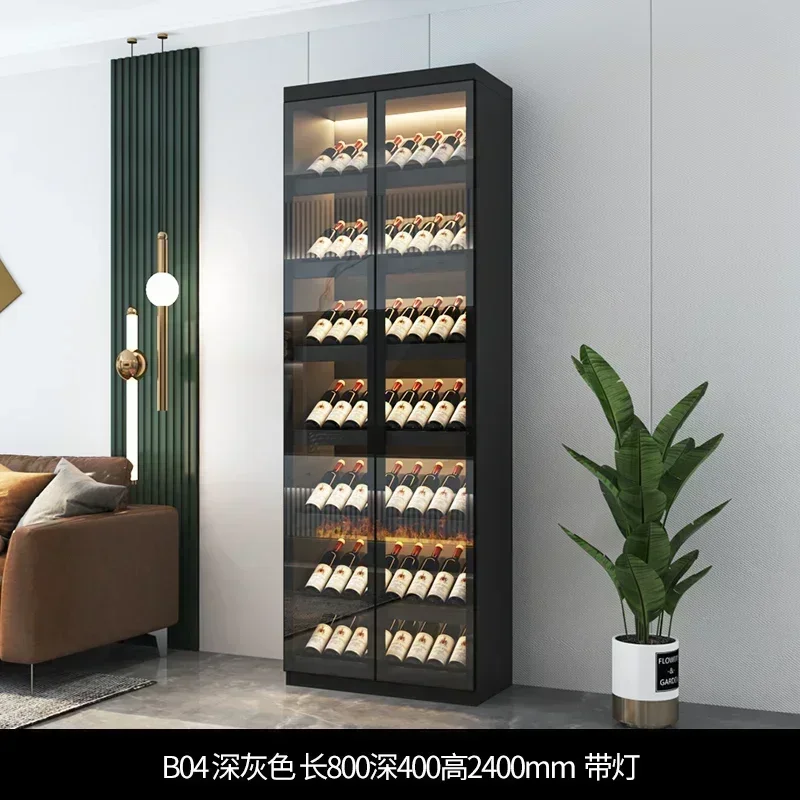 Wine Cabinet Glass Display Modern Light Luxury Home Small Living Room Dining Side Storage Cabinet Meuble Vin Bar Furniture