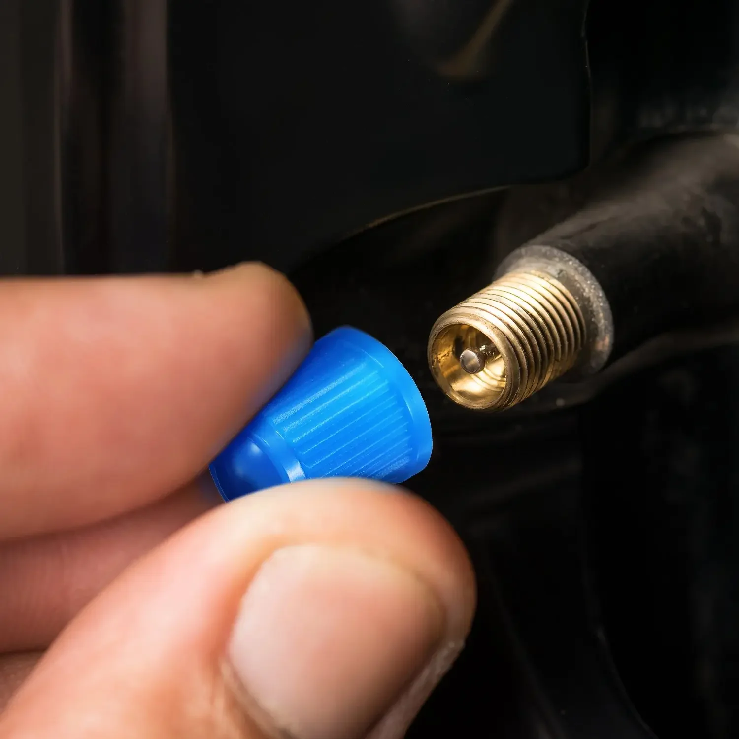 100-Pack Black Dome-Shaped Tire Valve Caps with O-Ring Seal