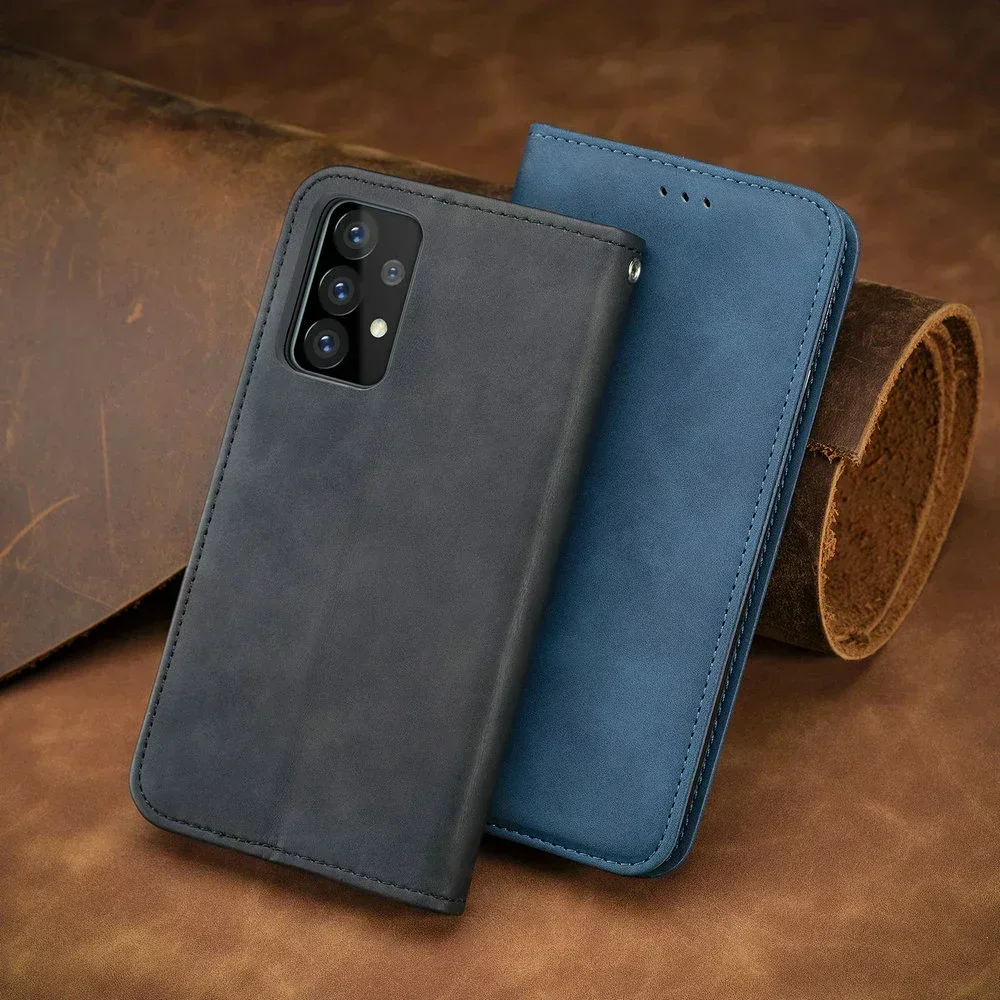Luxury Leather Wallet Flip Case - Book Style Coque