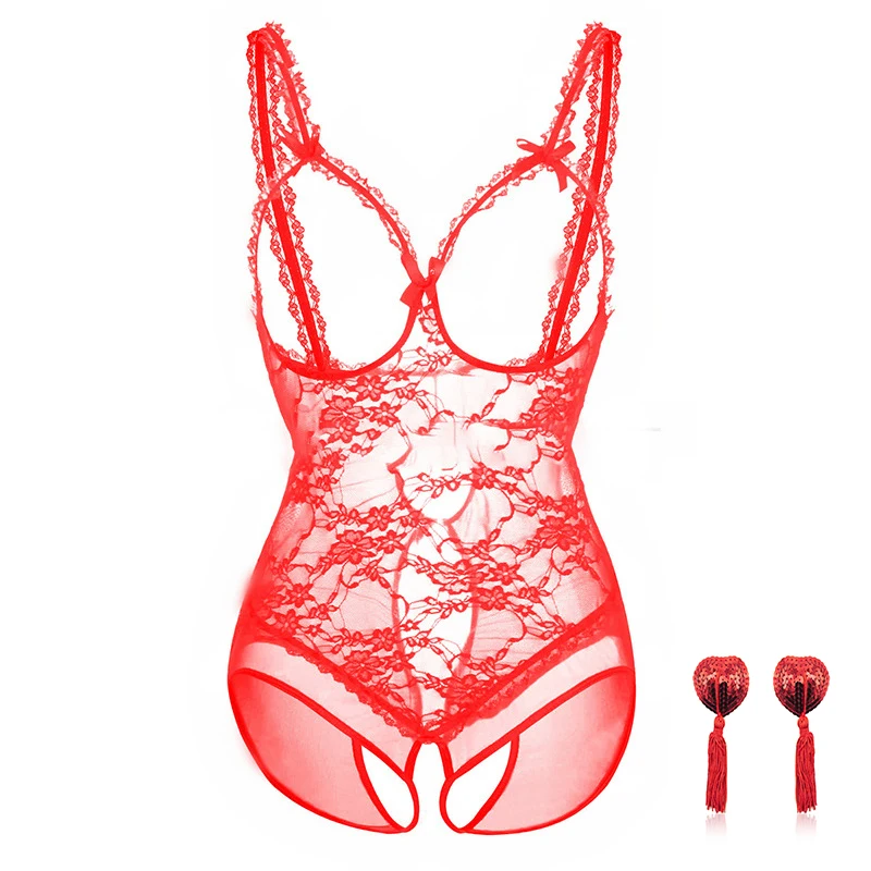 Sexy Exotic Apparel Teddy Erotic Open Chest Crotchless Costumes Sexy Clothes Babydoll Open Bra Plus Size See-through Lingerie,women underwear,sexy lingerie