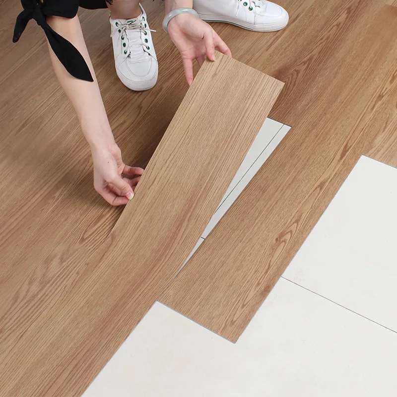 auto adesivo impermeavel wood grain floor tile 3d 01