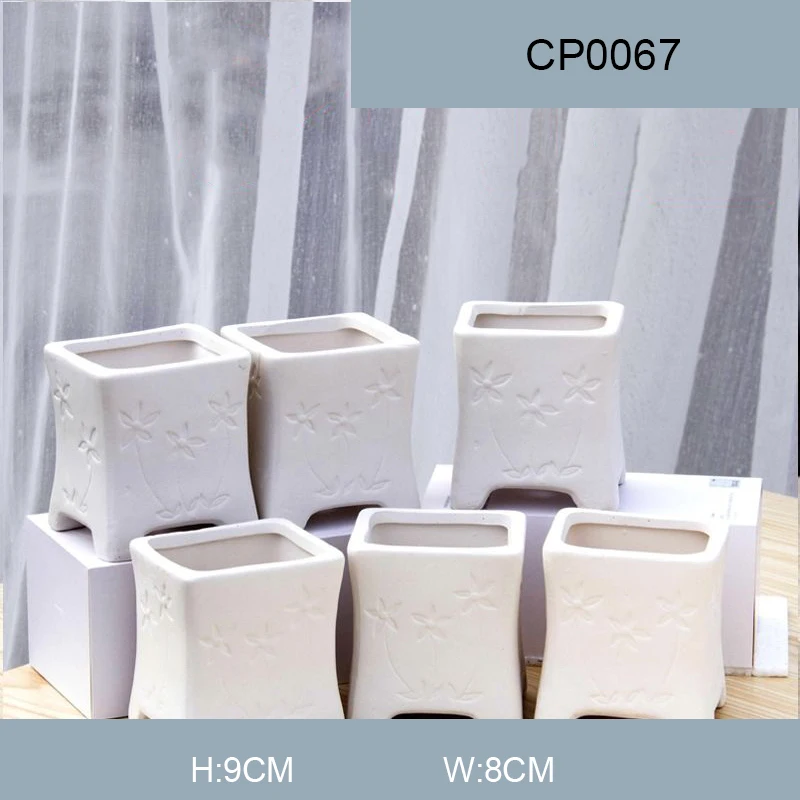 Graffiti Pot Ceramic Handdrawn Flower Pot DIY Flower Sketching succulent vegetarian fired rough pottery with legs