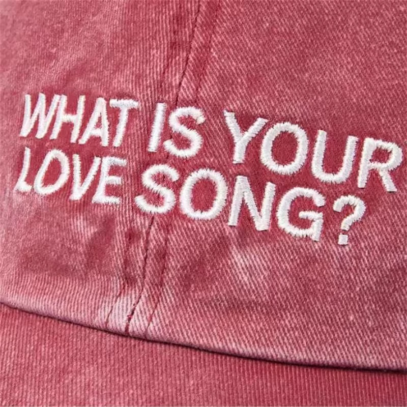 Kpop “What Is Your Love Song” Same Embroidery Baseball Cap, Tour Concert Visors Fashion Women Men Outdoor Baseball Caps
