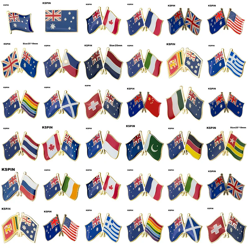 Australian Flag Badge Brooch - National Lapel Pin
