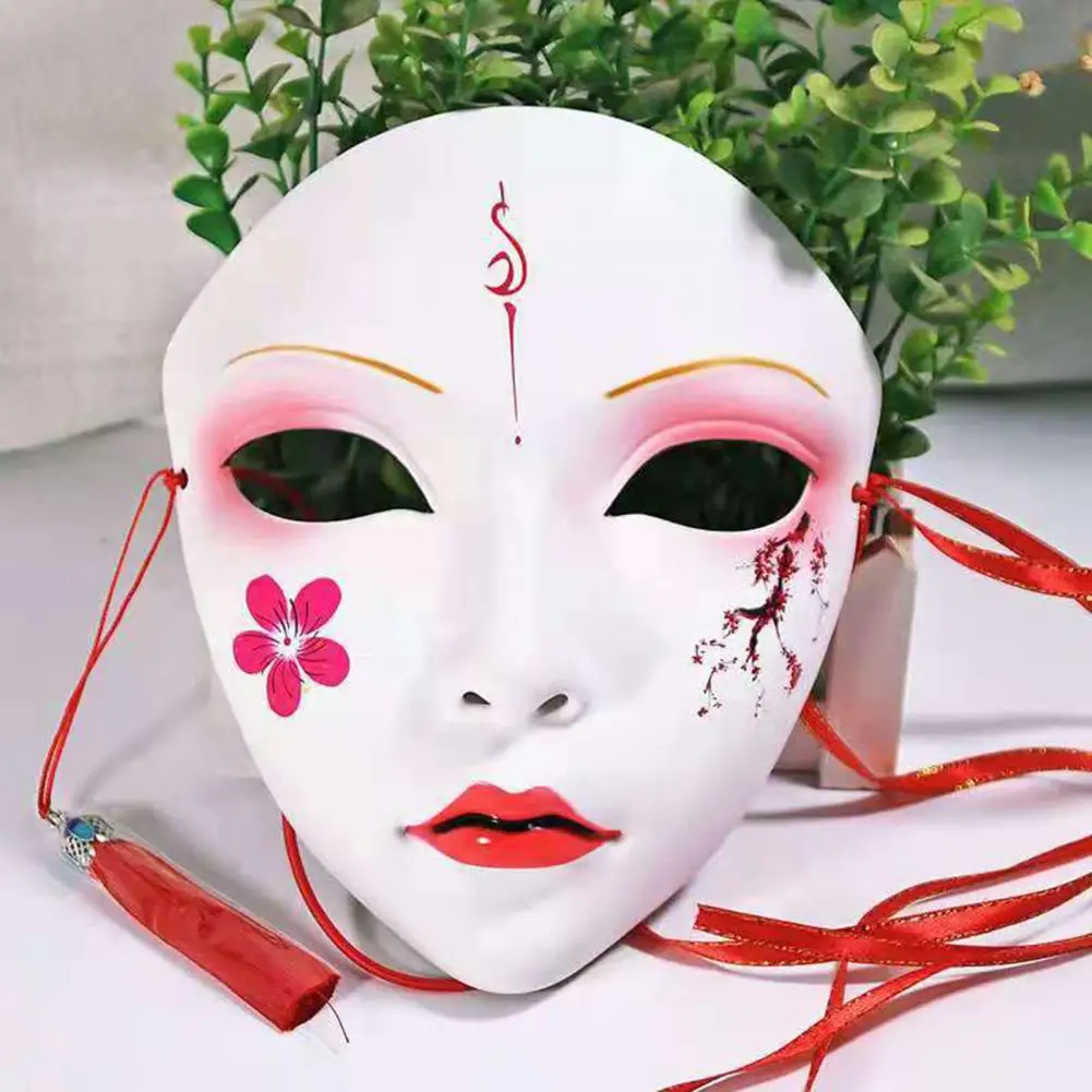 

Unique Halloween Face Cover Bright Color Costume Face Cover Smooth Surface Role Playing Women Face Cover Halloween Decor
