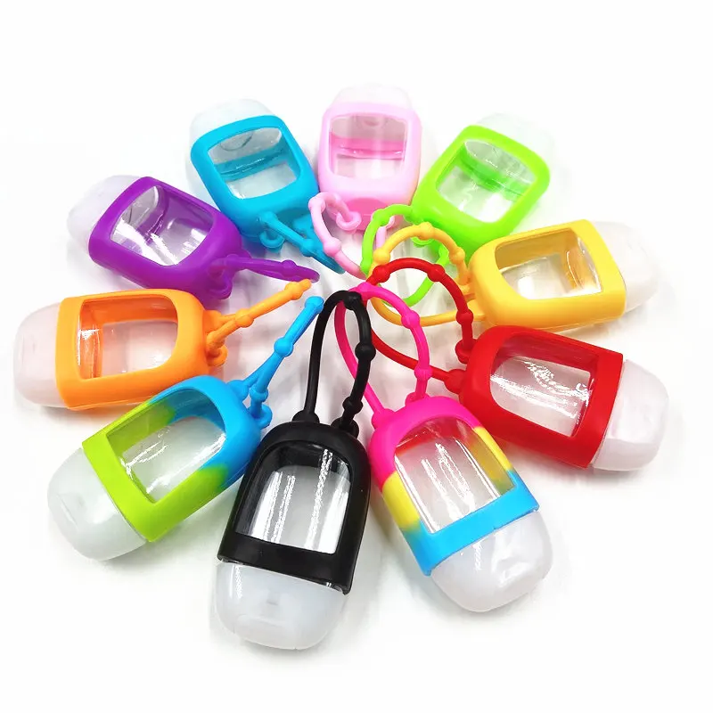 Portable Mini Empty Bottle Traveling Refillable Bottle Silicone Protective Cover Hand Sanitizer Sub refillable bottles 1Pc 30ml