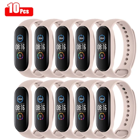 Strap Band For Xiaomi Mi Band 6 5 Silicone Wrist Watchband Strap For Xiaomi Mi Band 6 5 4 3 Bracelet Accessories