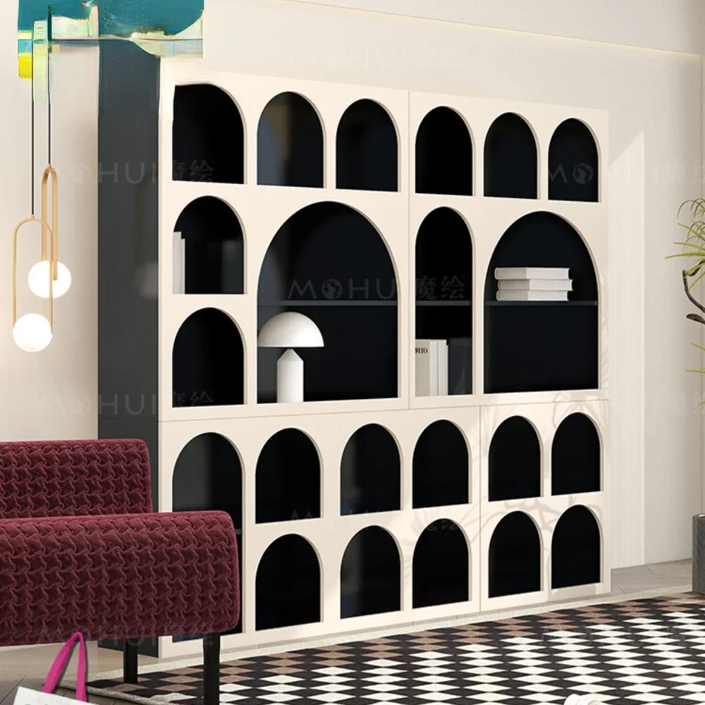 

Combined Bookcase Arch Storage Cabinet Floor Storage Rack Windows and Cabinets Curio Cabinet Entire Wall Bookcase
