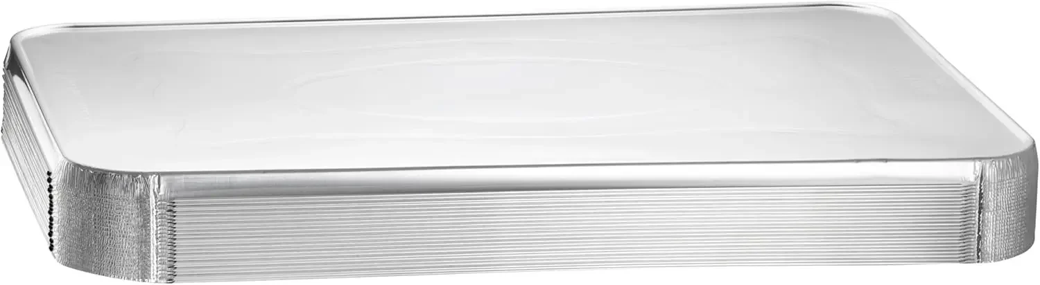Full Size Deep Steam Aluminum Table Pans-Disposable to go Foil Pans for Chafing, Baking, Storing and Catering Containers