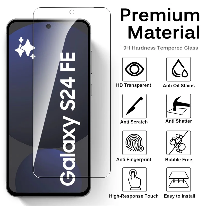 S9 Screen Protector For Samsung Galaxy S24 FE 5G Glass 6In1 Screen